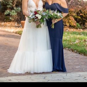 Navy Blue Bridesmaid Dress